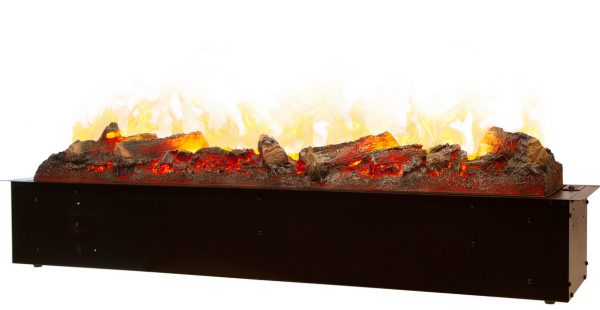 Паровой очаг для встройки Кассет 1000 с дровами. 3D эффект живого пламени и увлажнение воздуха. Габариты В*Ш*Г мм 248*1063*240
