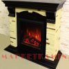 Питсбург Мини (венге, песочный сланец) с очагами на выбор (LED, 3D) Цвет и отделка на выбор. Габариты (ШxВxГ) 940х950х370 мм