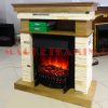 Бостон Мини с открытой полкой (дуб, песочный сланец) Очаги, цвет и отделка на выбор. Габариты (ШxВxГ): 900х1050х390 мм