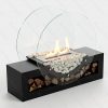 Биокамин напольный Lux Fire "Рональдо". Размеры (ВхШхГ; мм)550х700х254