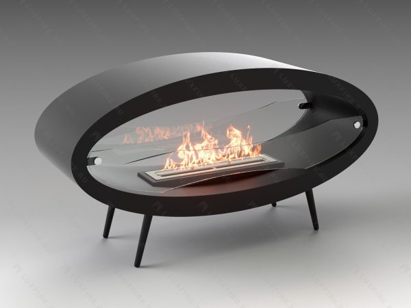 Биокамин напольный Lux Fire "Эллипс" 1200. Размеры (ВхШхГ; мм)660х1200х400