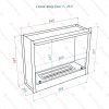 Портальный биокамин Lux Fire "Фаер Бокс 1 - 25.5" Размеры (ВхШхГ; мм)517 х 660 х 205
