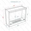Портальный биокамин Lux Fire "Фаер Бокс 1 - 30" Размеры (ВхШхГ; мм) 610 х 780 х 265