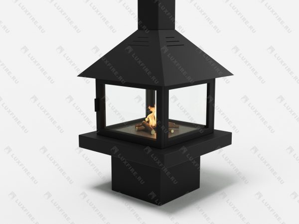 Биокамин островной GOOD FIRE Куб 850. Размеры (ВхШхГ; мм)2500х850х850