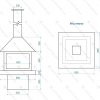 Биокамин островной GOOD FIRE Куб 850. Размеры (ВхШхГ; мм)2500х850х850