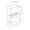 Биокамин напольный Lux Fire "Пятница V2". Размеры (ВхШхГ; мм)800х530х250