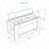 Биокамин напольный Lux Fire "Радость". Размеры упаковки (ВхШхГ; мм) 655х1170х130