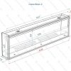 Портальный биокамин Lux Fire "Фаер Бокс Вега-2" Размеры (ВхШхГ; мм)425х1461х210