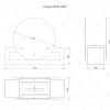 Биокамин напольный Lux Fire "Рональдо". Размеры (ВхШхГ; мм)550х700х254