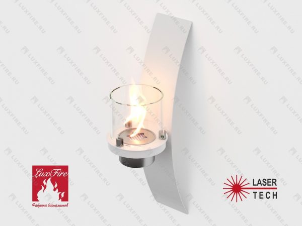 Биокамин настенный Lux Fire "Олимпус D" (белый) Размеры изделия (ВхШхГ; мм)500х100х205