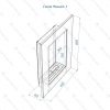 Биокамин Lux Fire "Моника 2 Н" XS. Размеры (ВхШхГ; мм)800х600х160