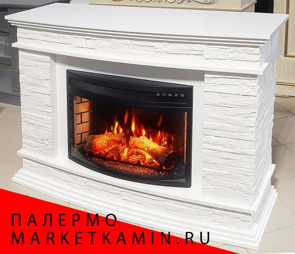 Палермо (белый дуб, белый сланец) Очаги на выбор (дрова/кристаллы/3D) цвет на выбор. Подробности в описании. Габариты (ШxВxГ): 1200х900х430 мм