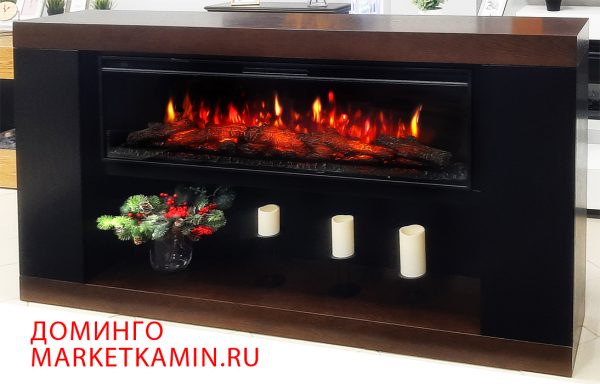 Доминго 2-х уровневый камин-бар с дверками и открытой полкой. Очаги на выбор (дрова/кристаллы/3D) Цвет и размеры на выбор. Габариты (ШxВxГ): 1900х1100х350 мм