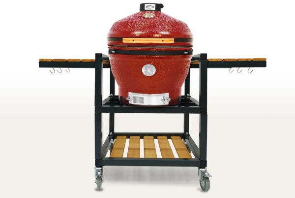 Керамический гриль-барбекю 24 дюйма (61см) Start Grill SG 24 CFG CHEF PRO (Красный) в комплекте с модулем со столиками