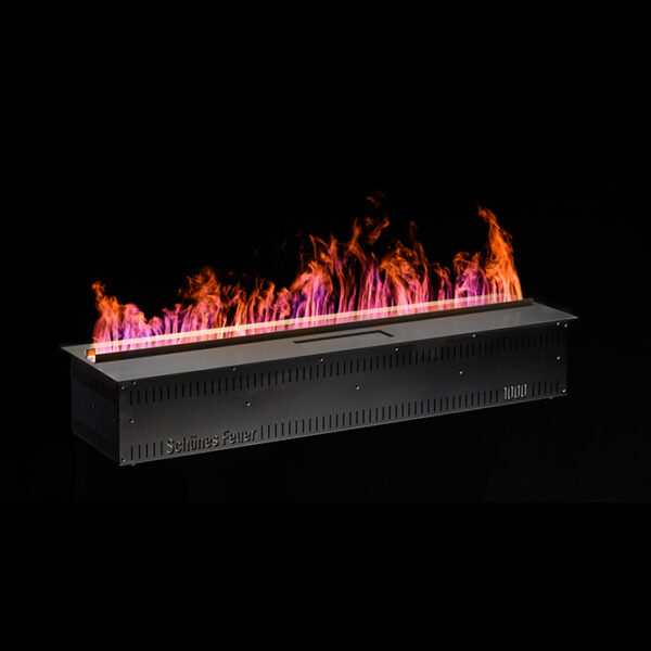 Очаг для встройки Schones Feuer 3D FireLine 1000 (Шон Фаер кассет) 3D эффект живого пламени. Размеры, мм (ШхВхГ): 1030х186х264