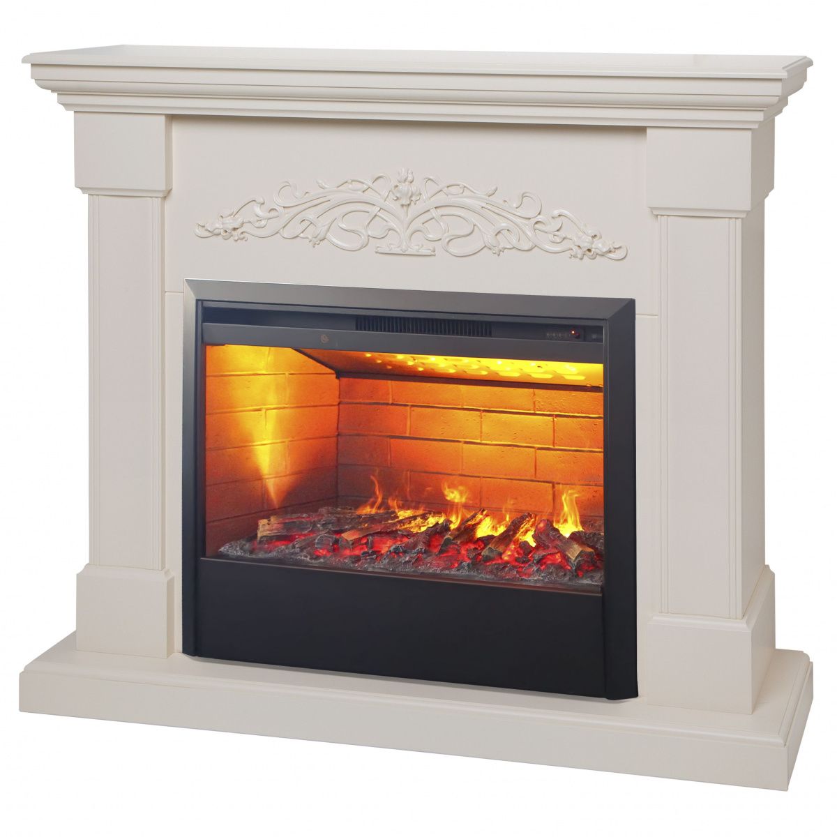Электрокамин RealFlame Ofelia 26 BG с очагом Helios 26. Габариты (ШxВxГ) 125x108.2x37 см