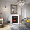Электроочаг Fobos Lux Black. Габариты (ШxВxГ) 98x97x30 см