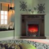 Электрокамин Dominica Corner DN с очагом Fobos Lux Black RC. Габариты (ШxВxГ) 98x97x30 см