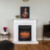 Электрокамин Stefania WT-F614 с очагом Fobos Lux Black RC. Габариты (ШxВxГ) 98x97x30 см