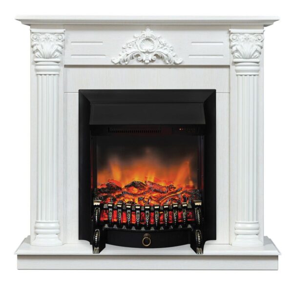 Электрокамин Stefania WT-F614 с очагом Fobos Lux Black RC. Габариты (ШxВxГ) 98x97x30 см