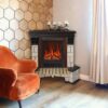 Электрокамин RealFlame Stone Coner AO с очагом Eugene. Габариты (ШxВxГ) 111x112x67 см