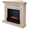 Электрокамин Leticia Corner 26 WT-619G с очагом 3D Cassette 630 Black Panel. Габариты (ШxВxГ) 123x104x86 см