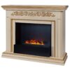 Электрокамин Leticia 26 WT-619G с очагом 3D Cassette 630 Black Panel. Габариты (ШxВxГ) 123x104x38 см