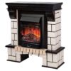 Электрокамин RealFlame Stone AO с очагом Majestic Lux BL, пульт ДУ. Габариты (ШxВxГ) 99x112x37 см