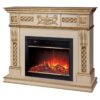 Электрокамин Corsica Lux 25,5/26 WT с очагом Moonblaze Deluxe Brass. Габариты (ШxВxГ) 128x115x37 см