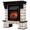 Электрокамин RealFlame Stone AO с очагом Majestic Lux Black. Габариты (ШxВxГ) 99x112x37 см