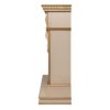 Электрокамин Corsica Lux 25,5/26 WT с очагом Moonblaze Deluxe Brass. Габариты (ШxВxГ) 128x115x37 см