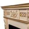 Электрокамин Corsica Lux 25,5/26 WT с очагом Moonblaze Deluxe Brass. Габариты (ШxВxГ) 128x115x37 см