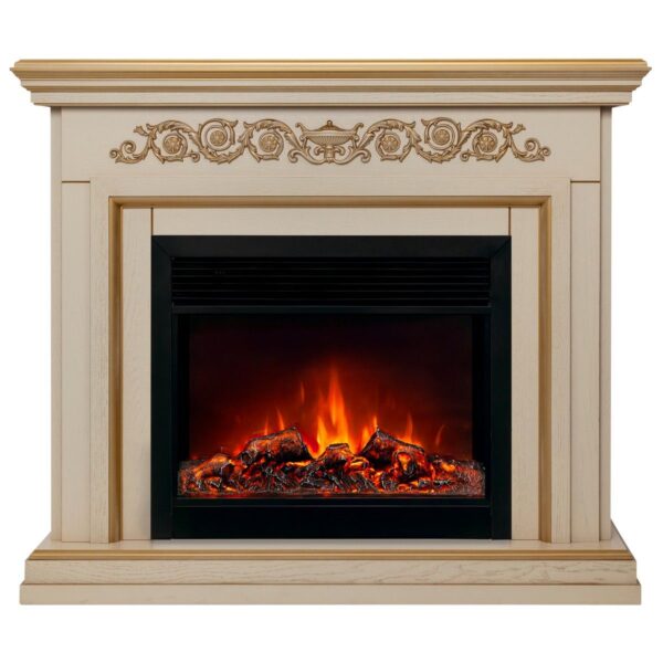 Электрокамин Leticia 26 WT-619G с очагом Moonblaze Deluxe Black. Габариты (ШxВxГ) 123x104x38 см