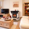 Электрокамин RealFlame Stone AO с очагом Majestic Lux BL, пульт ДУ. Габариты (ШxВxГ) 99x112x37 см