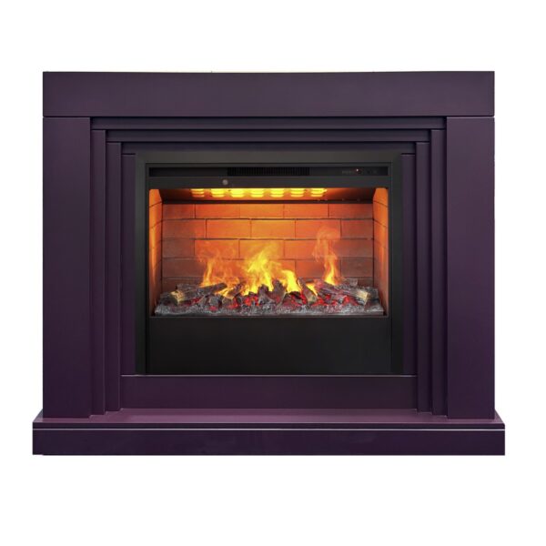 Электрокамин Stanley 26 Plum с очагом 3D Helios 26. Габариты (ШxВxГ) xx см