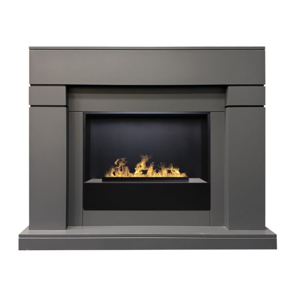 Электрокамин Lindelse 26 GR c очагом 3D Cassette 630 Black Panel. Габариты (ШxВxГ) xx см